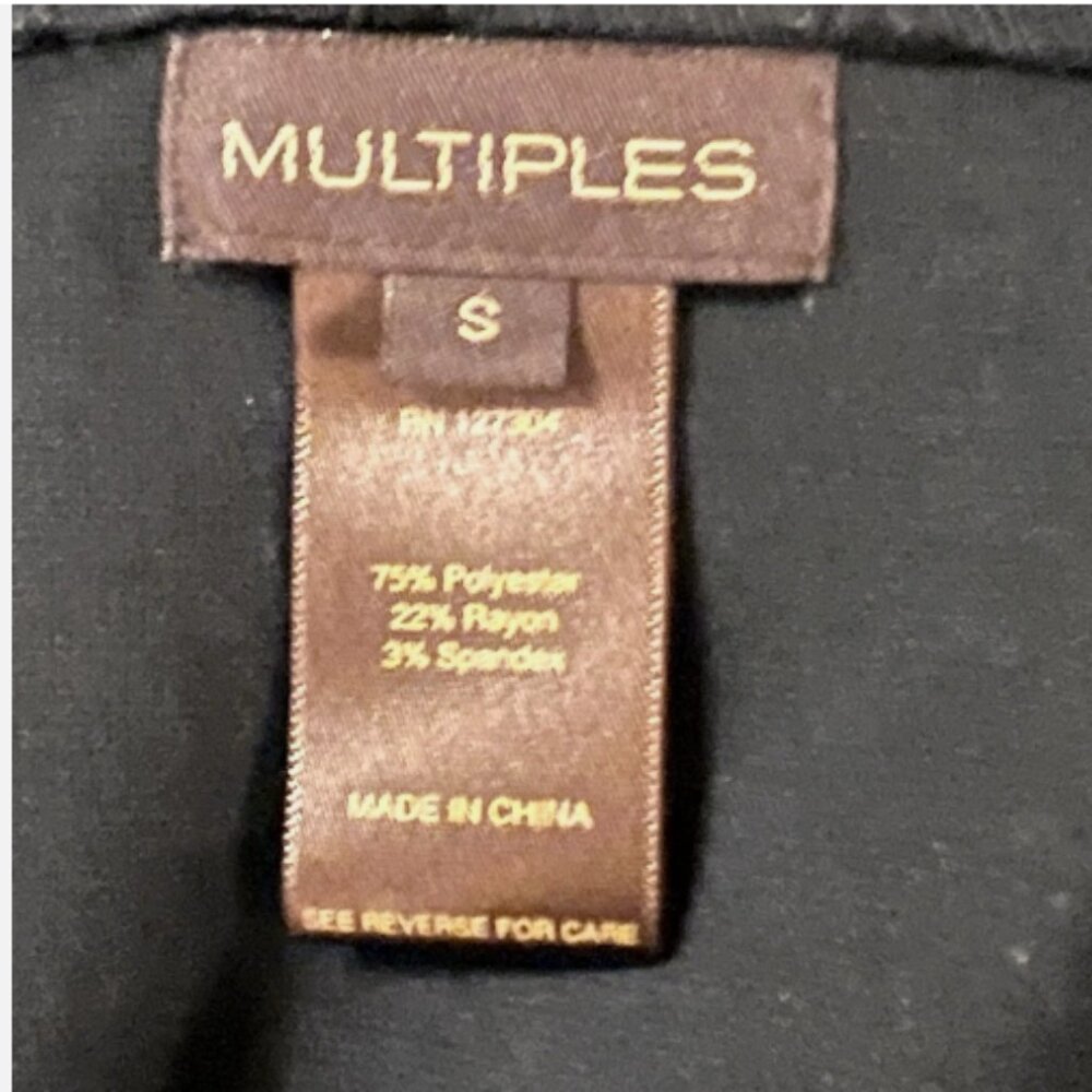 Multiples. Size S. Pleated Ruffle Open Front Dust… - image 6